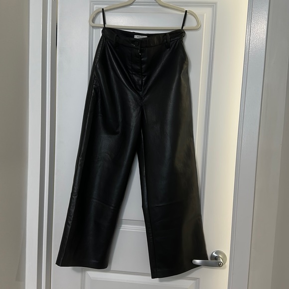 Babaton (Aritzia) pleather wide leg culottes barely worn - Picture 1 of 10